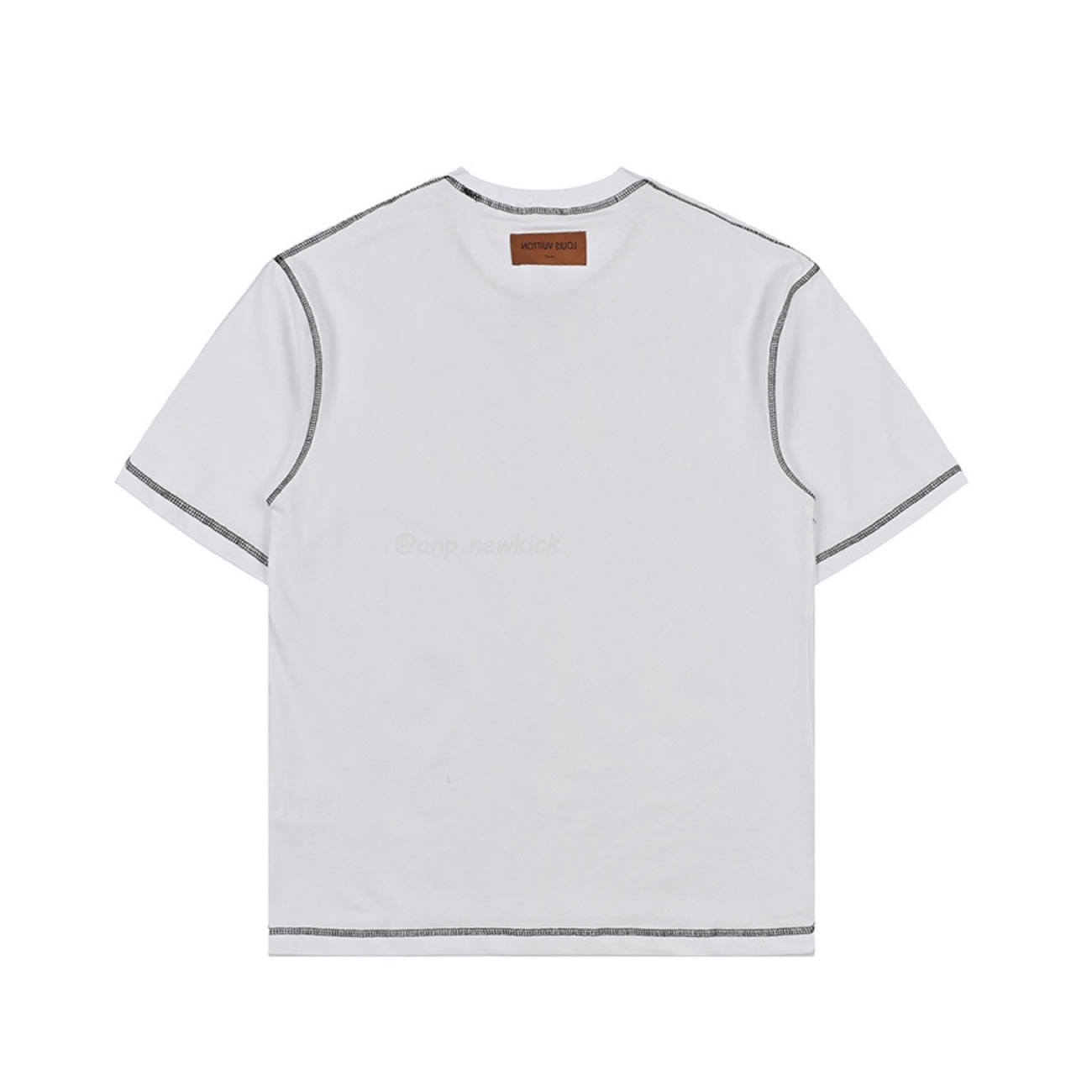 Louis Vuitton 24ss Stitching Cursive Embroidery Letters, Short Sleeves T Shirt (11) - newkick.app